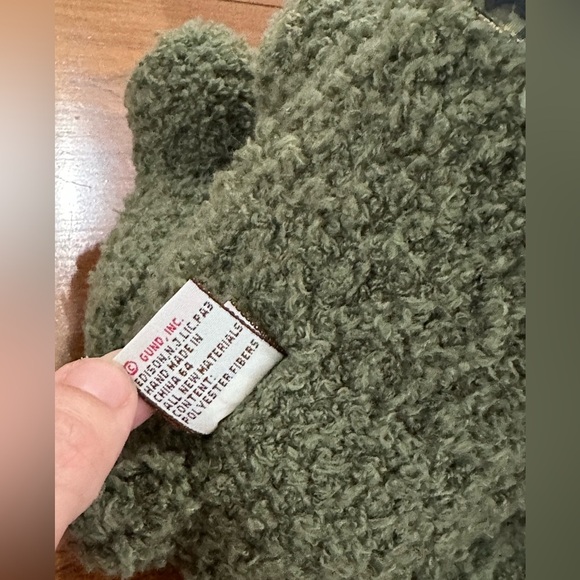 NWT 1980’s GUND “Jade” Green Teddy Bear 2444 Floral Bow, Adjustable limbs plush - Picture 4 of 7